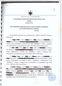Tirana Prosecutor's Office investigation file